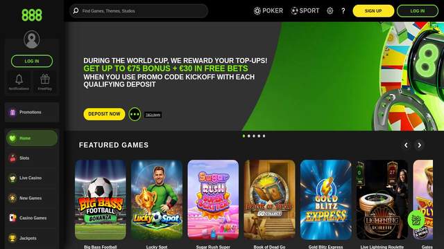 888 Casino casino screenshot